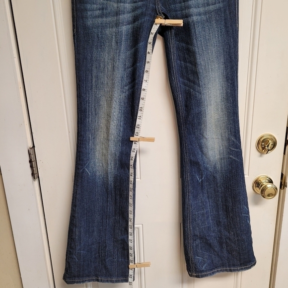 Vigoss Dark Wash Flare Leg Jeans Size 7 - Picture 7 of 8